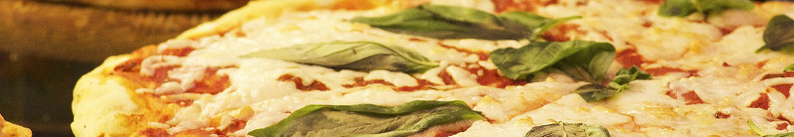 Eating Italian Pizza at Domenick's Pizza House restaurant in Carson, CA.